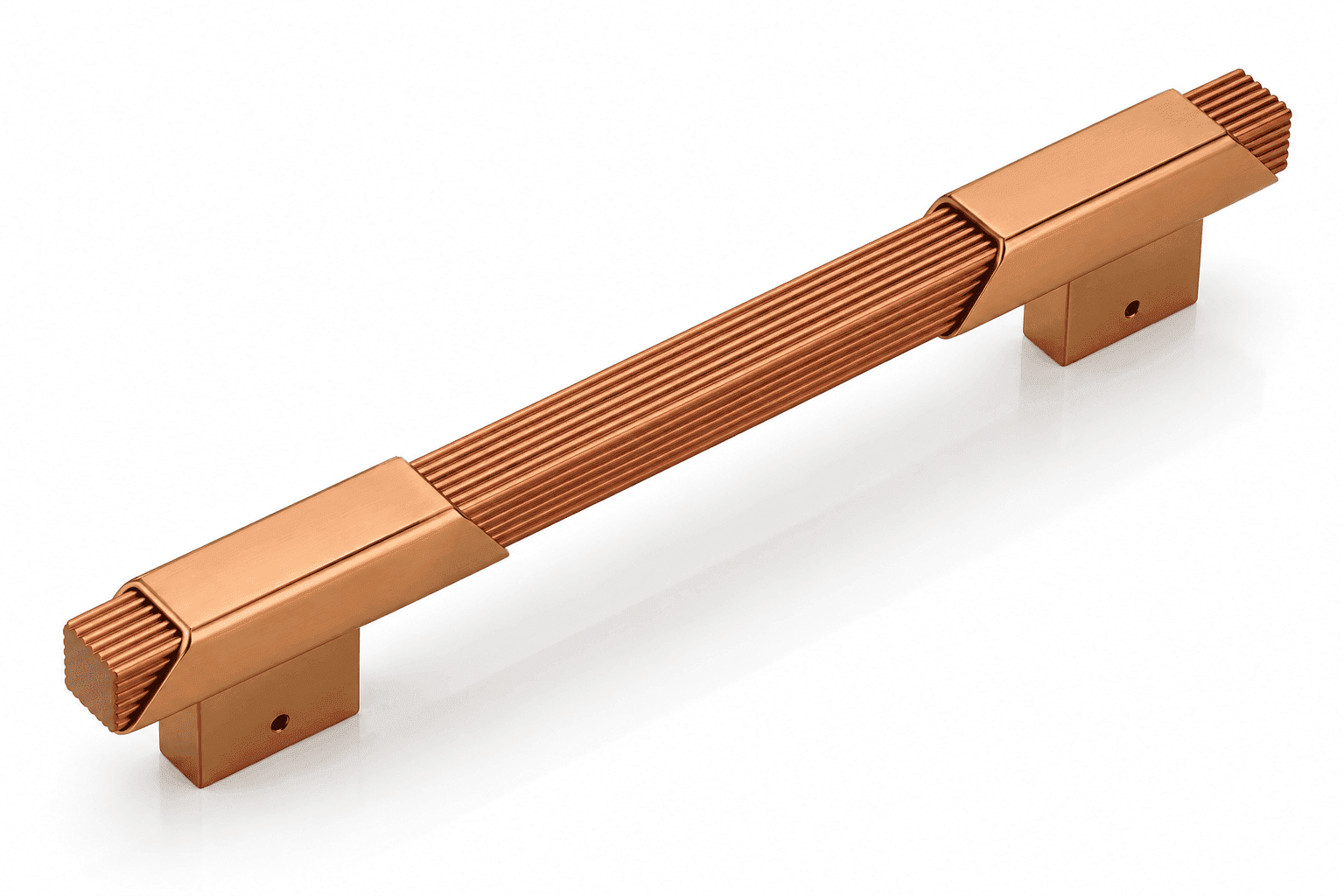 Dorpick Striated Center Grip Luxe Pull Handle | Modern Geometric Design | Multiple Finishes & Sizes | Door & Furniture Handle | Pack of 1