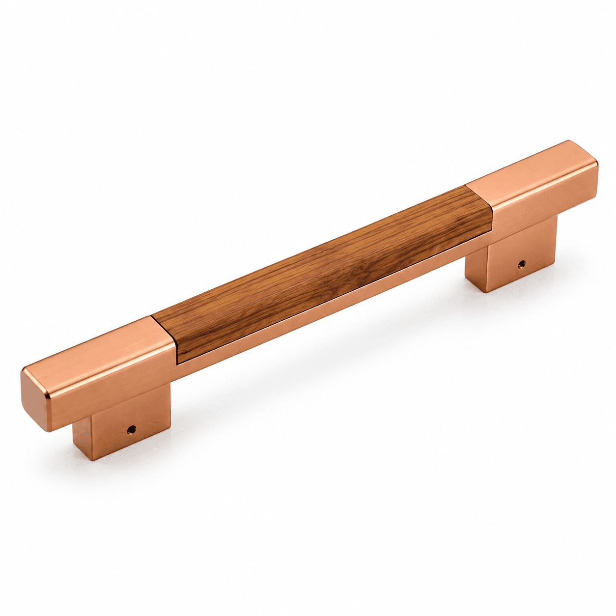 Dorpick Nature Series Pull Handle | Wood + Metal Fusion | Strong Grip Screw Mount | Multiple Finishes & Sizes | Pack of 1