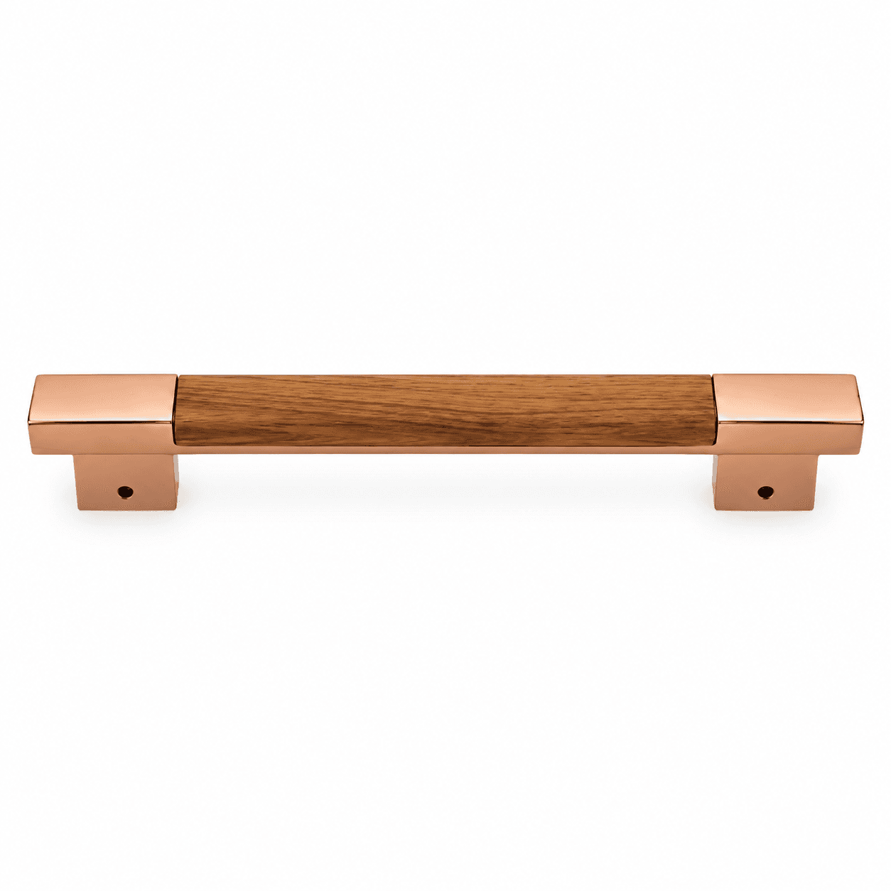 Dorpick Nature Series Pull Handle | Wood + Metal Fusion | Strong Grip Screw Mount | Multiple Finishes & Sizes | Pack of 1