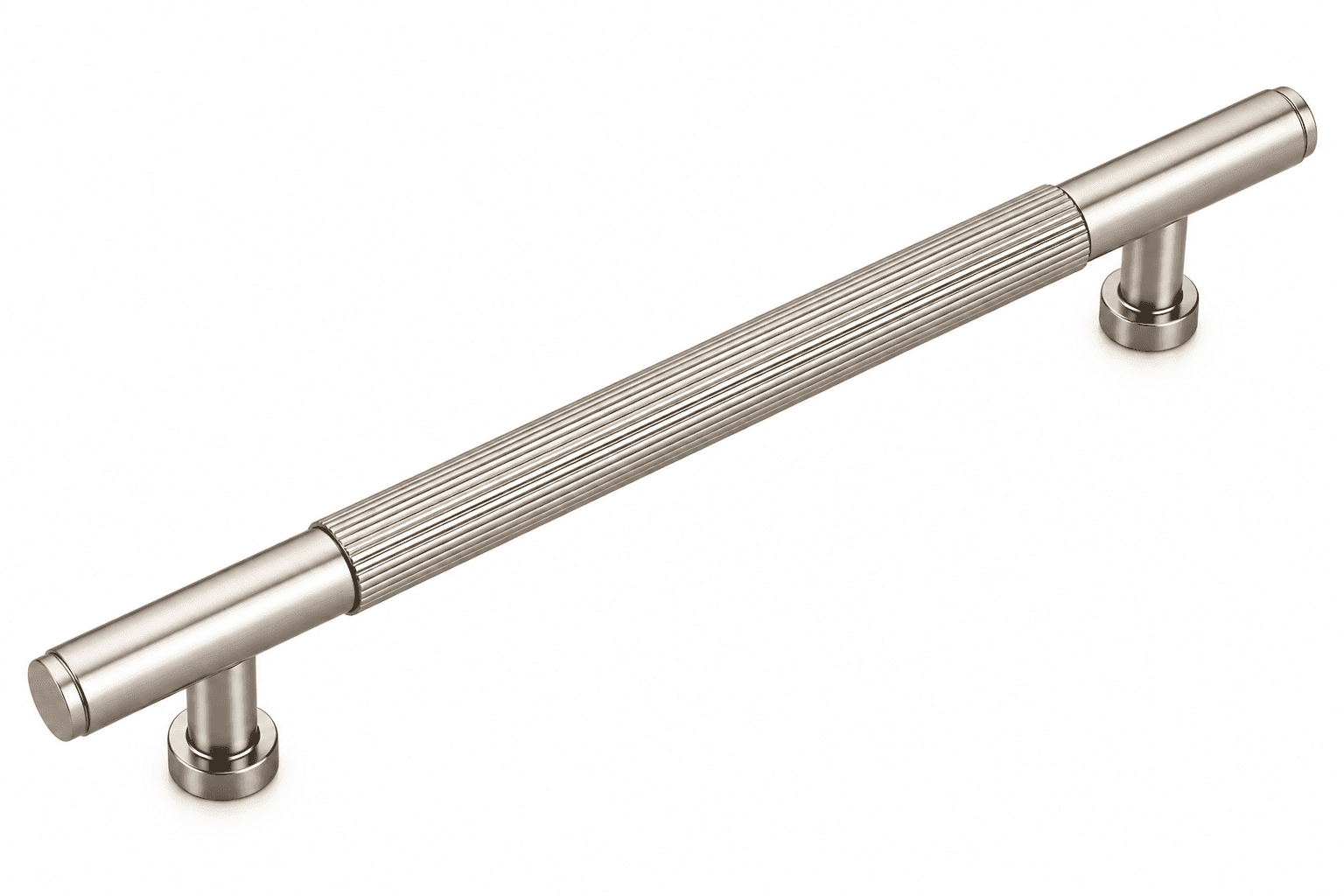 Dorpick Round Knurled Grip Brass Antique & Satin Finish Pull Handles with Modern Cylindrical Mounts | Multiple Finishes & Sizes | Pack of 1