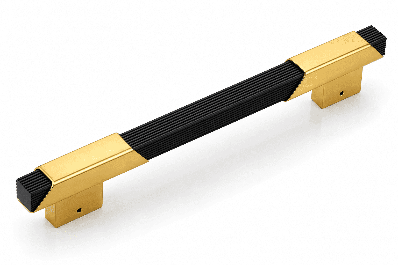 Dorpick Striated Center Grip Luxe Pull Handle | Modern Geometric Design | Multiple Finishes & Sizes | Door & Furniture Handle | Pack of 1