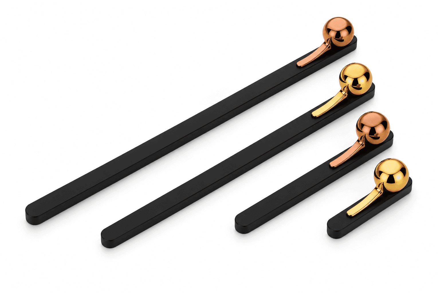 DORPICK Modern Bar & Knob Two-Tone Cabinet & Wardrobe Handles with PVD Coating | Pack of 1