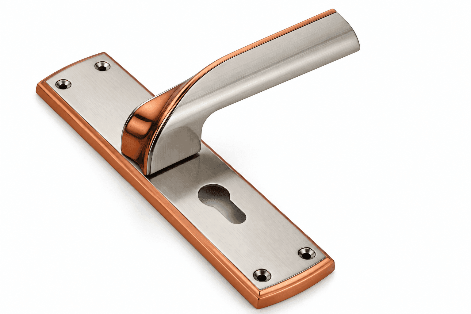 Dorpick Koyo 8 Inch Zinc Plate Mortise Handle Set | Modern Plate Pattern | Pack of 1