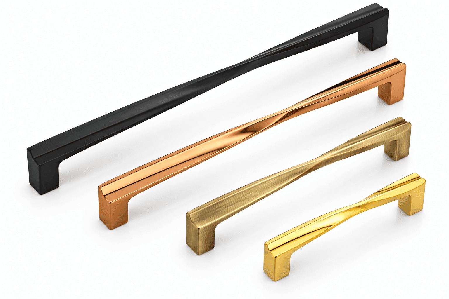 DORPICK Modern Twisted/Faceted Bar Cabinet & Wardrobe Handles | Pack of 1