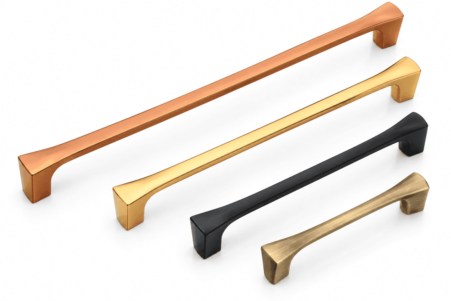 DORPICK Modern Angular Flared Cabinet & Wardrobe Handles with Versatile Hole Center Spacing | Pack of 1