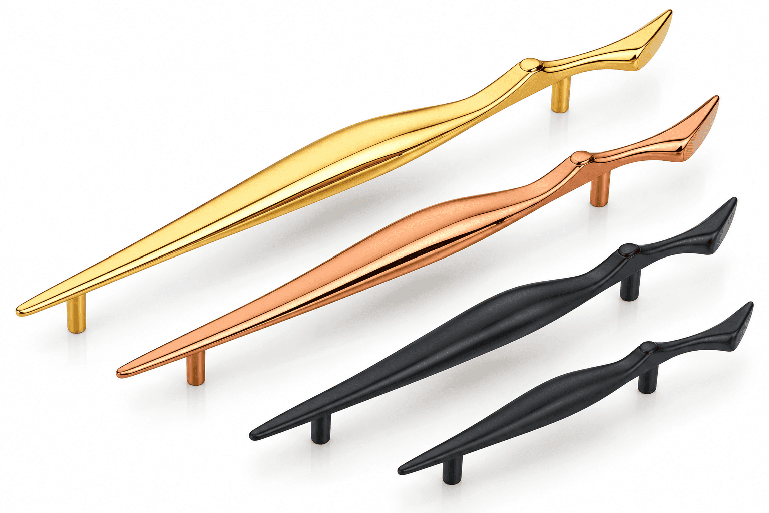 DORPICK Modern Twisted/Faceted Bar Cabinet & Wardrobe Handles | Pack of 1