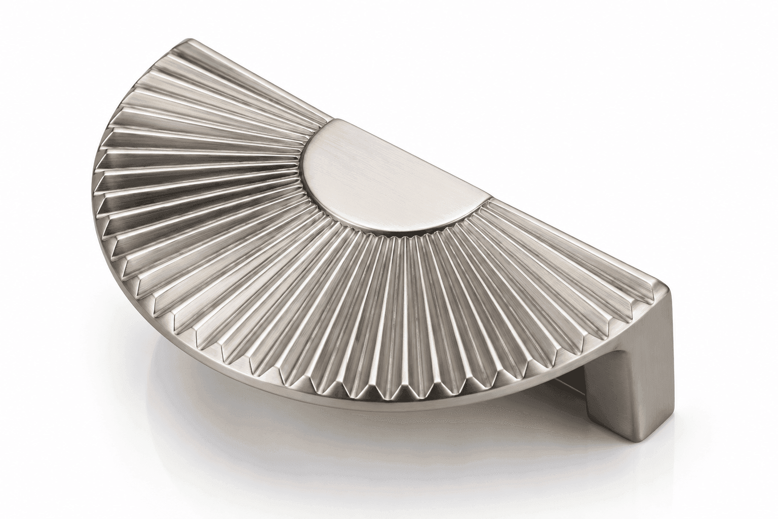 DORPICK Luxury Half Moon Cabinet Knob | Decorative Fan Pattern Furniture Knob | Zinc Alloy Drawer & Wardrobe Handle | Pack of 1