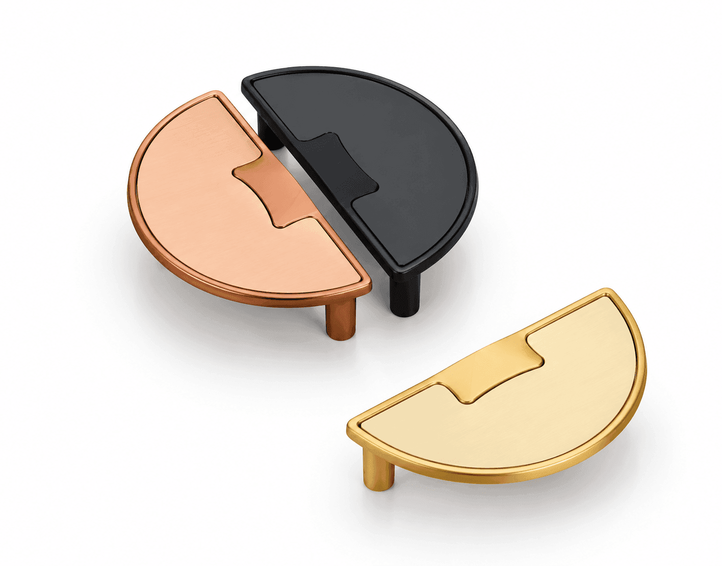 DORPICK Premium Finish Modern Half-Moon / D-Shaped Drawer Knobs comes with Easy Installation & Durable Construction | Pack of 1