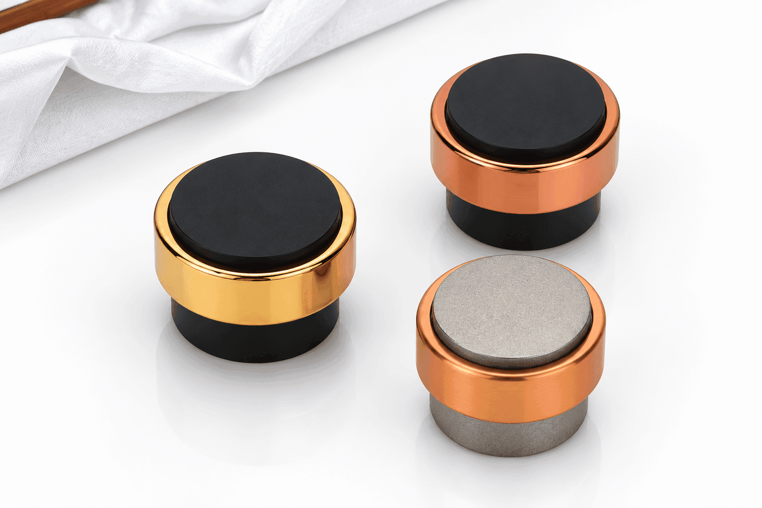 DORPICK Modern Two-Tone Cylindrical Drawer Knobs with Contrasting Tops | Pack of 1