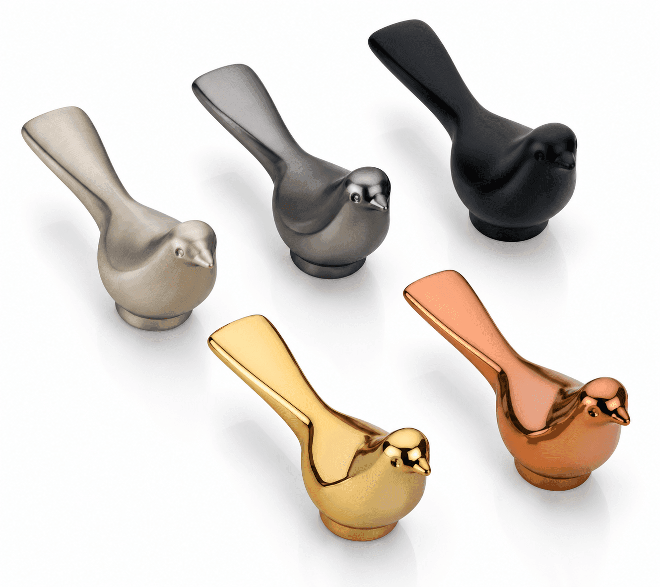 DORPICK Artistic Bird Shaped Drawer Knobs Metal Cabinet Handle for Furniture | Pack of 1