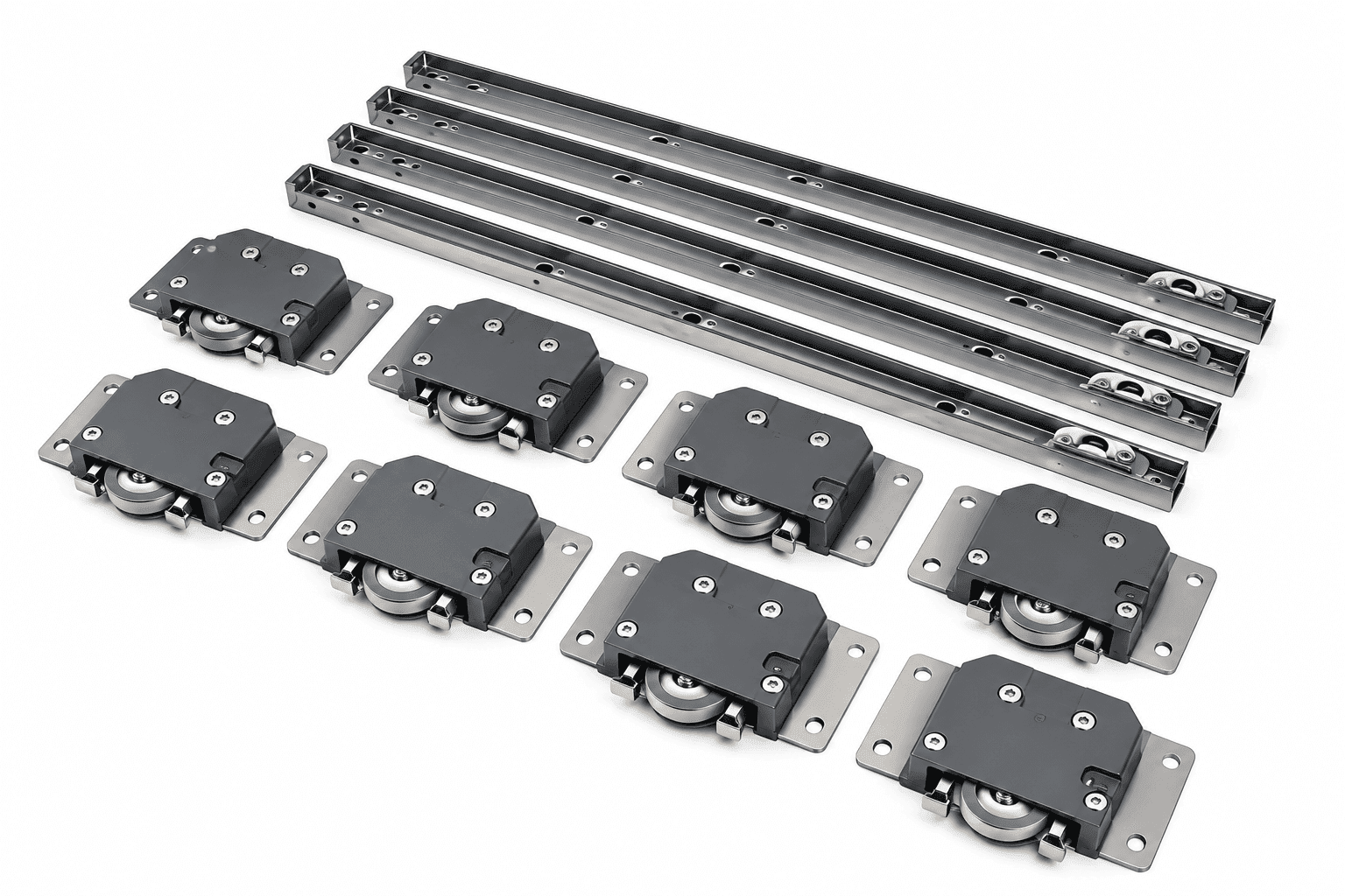 DORPICK Drawer Sliding Hardware Set | Rail & Roller Fittings | Pack of 1 Set