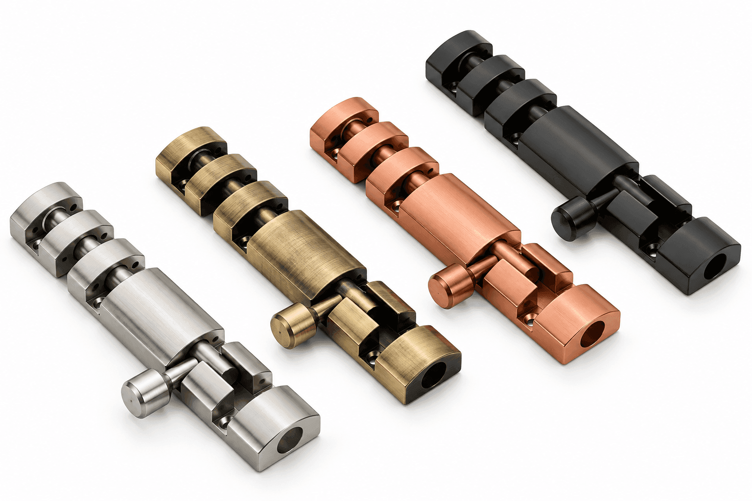DORPICK "Xylo" Design Aluminium Tower Bolt - Modern Grooved Barrel | Pack of 1