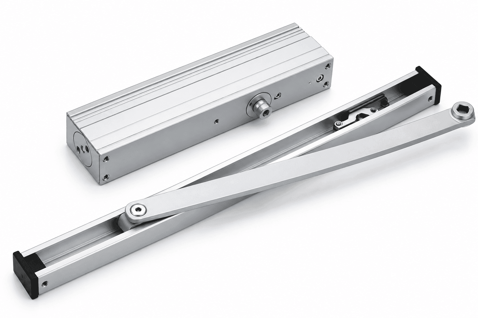 DORPICK Premium Adjustable Concealed Door Closer Silent & Smooth SS Anodized Finish | Pack of 1